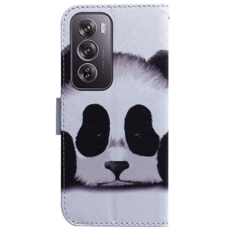 Leren Hoesje Oppo Reno 12 Pro 5g Panda Bescherming Hoesje