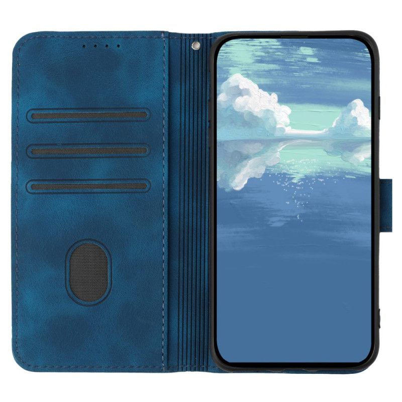 Leren Hoesje Voor Oppo Reno 12 Pro 5g Geometrische Band