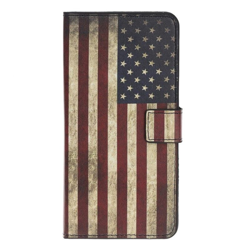 Flip Case Leren Huawei Nova 5T Amerikaanse Vlag