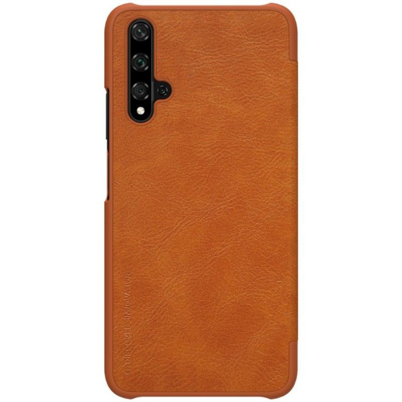 Folio-hoesje voor Huawei Nova 5T Rood Nillkin Qin-Reeks