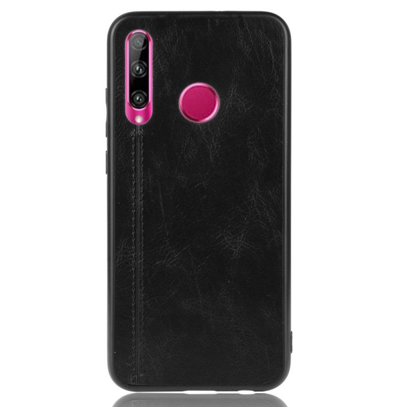 Cover Hoesje Honor 20e / 20 Lite Rood Zwart Telefoonhoesje Stiksel In Leerstijl