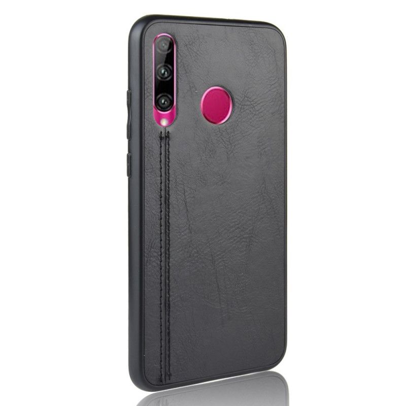 Cover Hoesje Honor 20e / 20 Lite Rood Zwart Telefoonhoesje Stiksel In Leerstijl