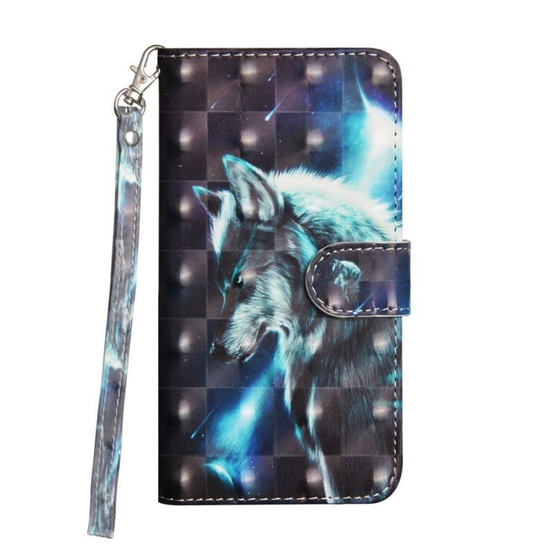 Leren Hoesje Honor 20e / 20 Lite Majestueuze Wolf