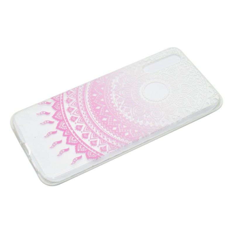 Cover Hoesje Huawei P20 Pro Lichtblauw Roze Telefoonhoesje Transparante Kleurrijke Mandala