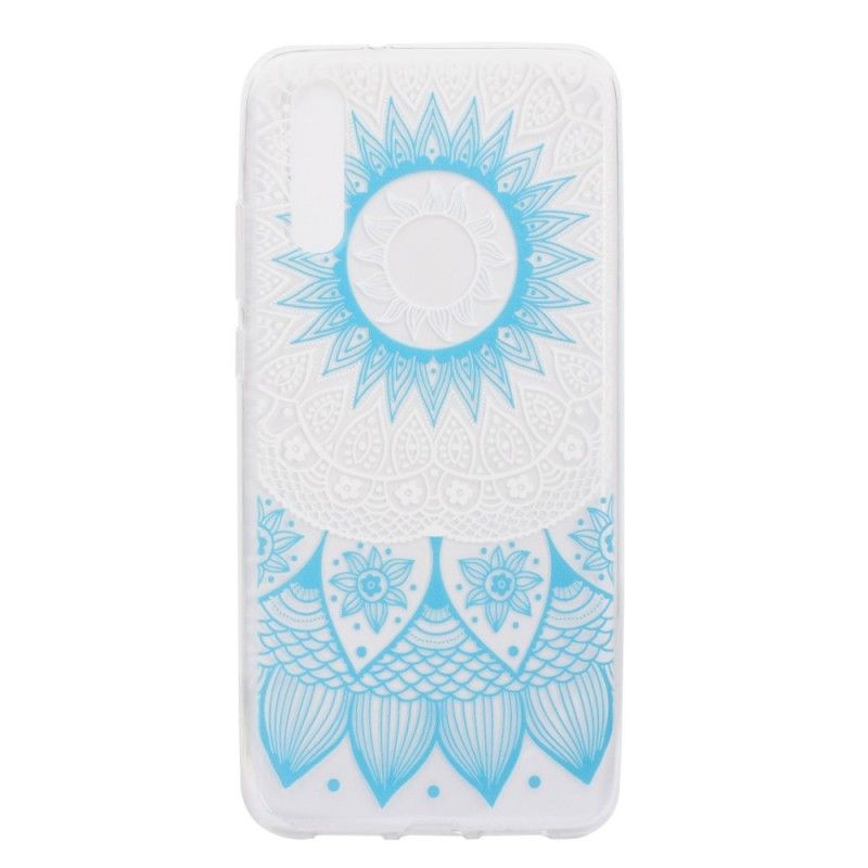 Cover Hoesje Huawei P20 Pro Lichtblauw Roze Telefoonhoesje Transparante Kleurrijke Mandala