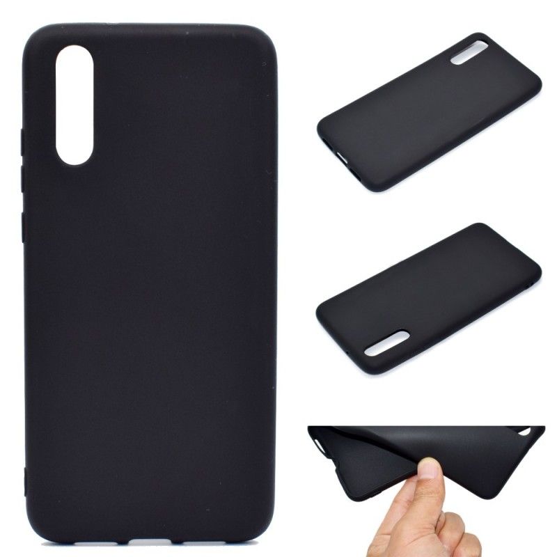 Cover Hoesje Huawei P20 Pro Wit Zwart Telefoonhoesje Zachte Matte Siliconen