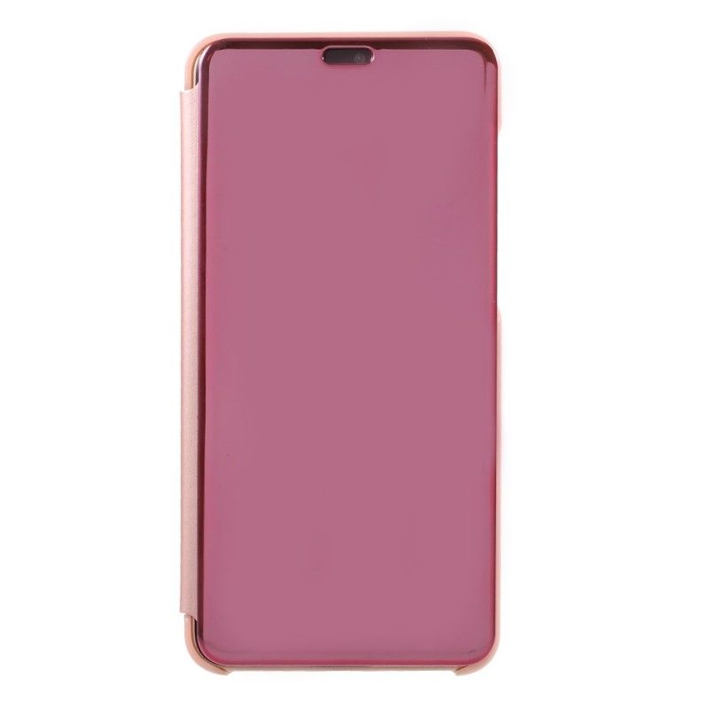 Folio-hoesje voor Huawei P20 Pro Donkerblauw Zwart Spiegel- En Leereffect