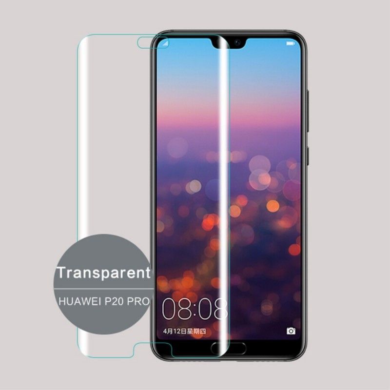 Gebogen Afdekking Van Gehard Glas Huawei P20 Pro Transparant Zwart Mofi