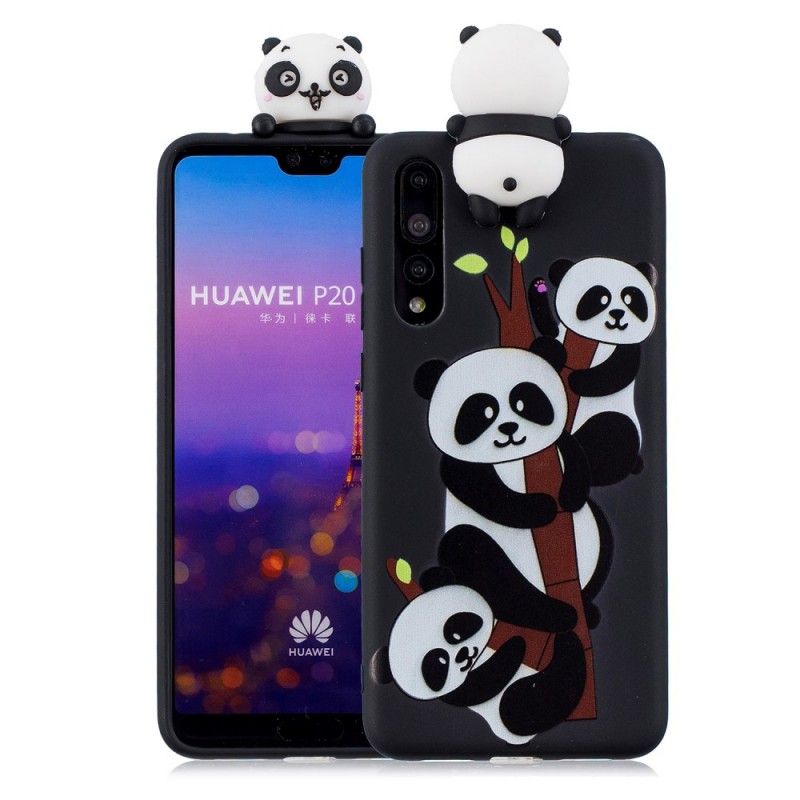 Hoesje Huawei P20 Pro Telefoonhoesje 3D Familie Van Panda'S