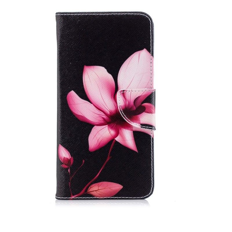 Leren Hoesje Huawei P20 Pro Roze Bloem