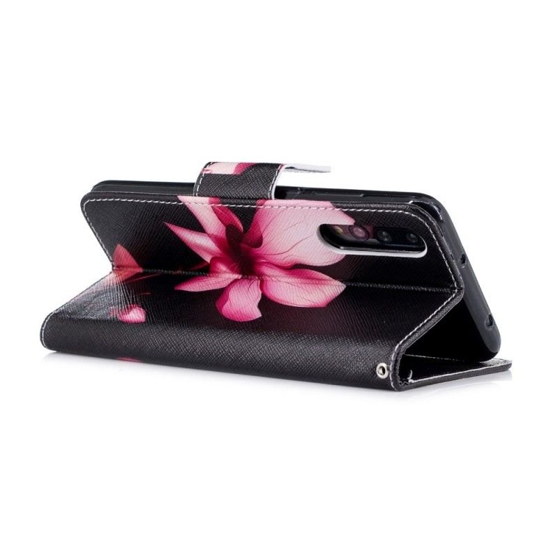 Leren Hoesje Huawei P20 Pro Roze Bloem