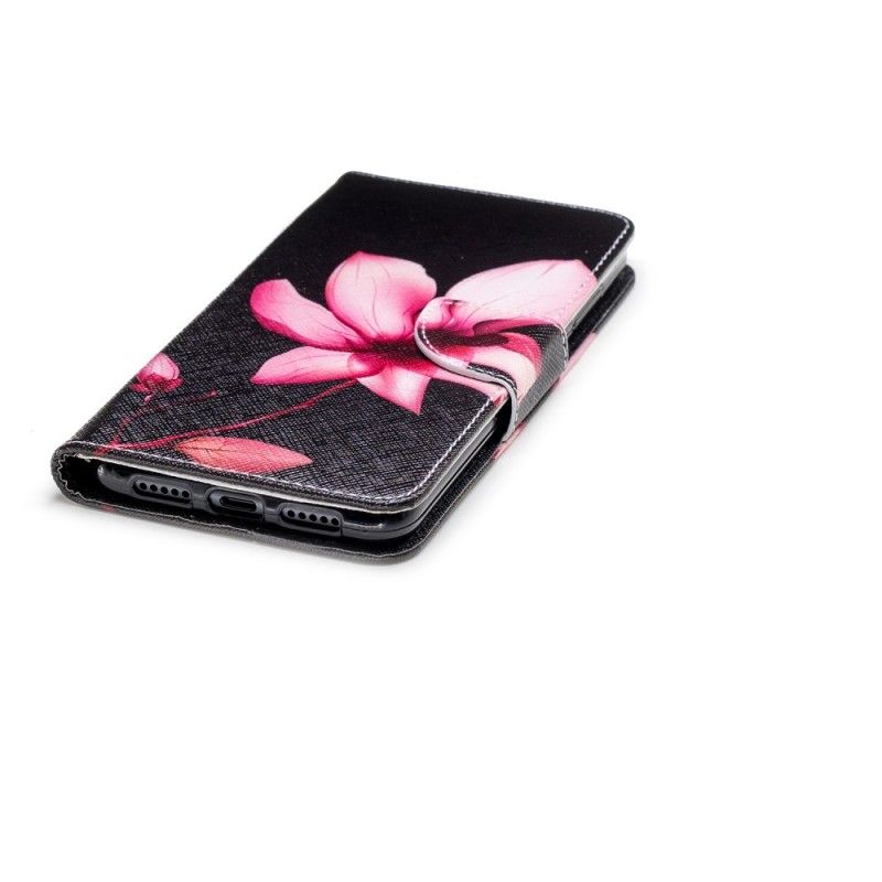 Leren Hoesje Huawei P20 Pro Roze Bloem