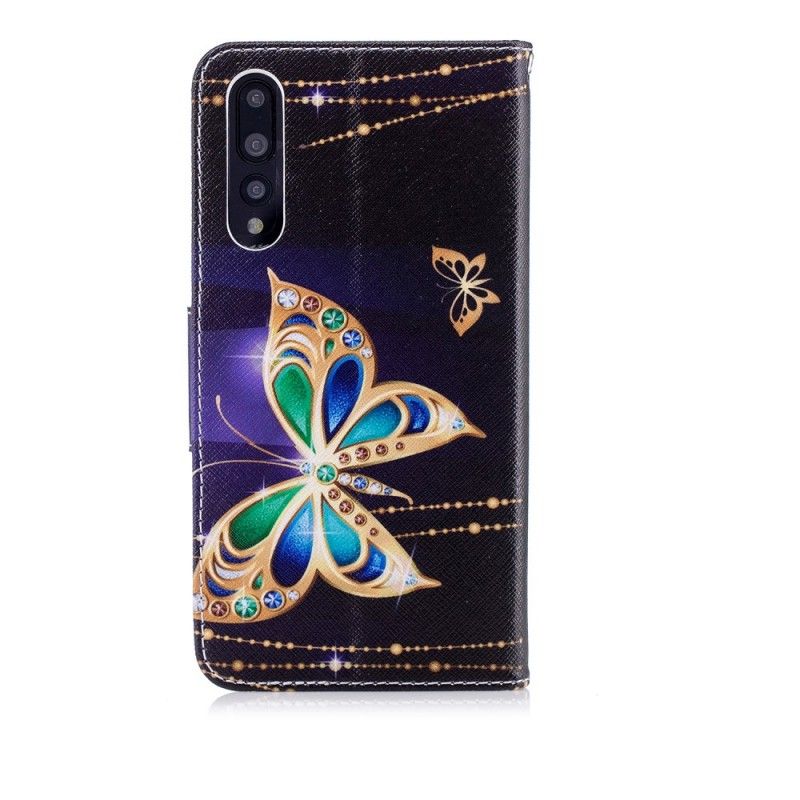 Leren Hoesje voor Huawei P20 Pro Magische Vlinder