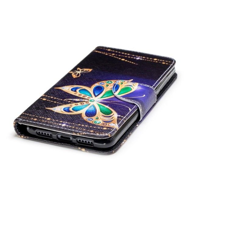 Leren Hoesje voor Huawei P20 Pro Magische Vlinder