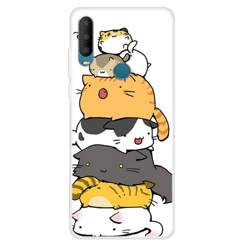 Hoesje Alcatel 1S (2020) / 3L (2020) Stapel Cartoonkatten