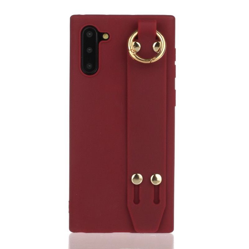 Case Hoesje Samsung Galaxy Note 10 Geel Magenta Telefoonhoesje Siliconen Met Steunband