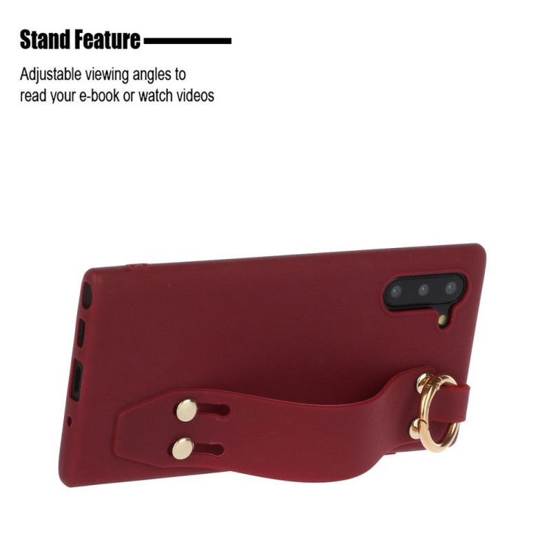 Case Hoesje Samsung Galaxy Note 10 Geel Magenta Telefoonhoesje Siliconen Met Steunband