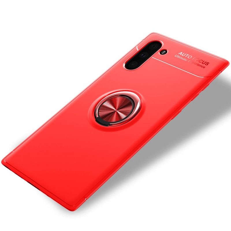 Case Hoesje Samsung Galaxy Note 10 Rood Zwart Telefoonhoesje Roterende Ring