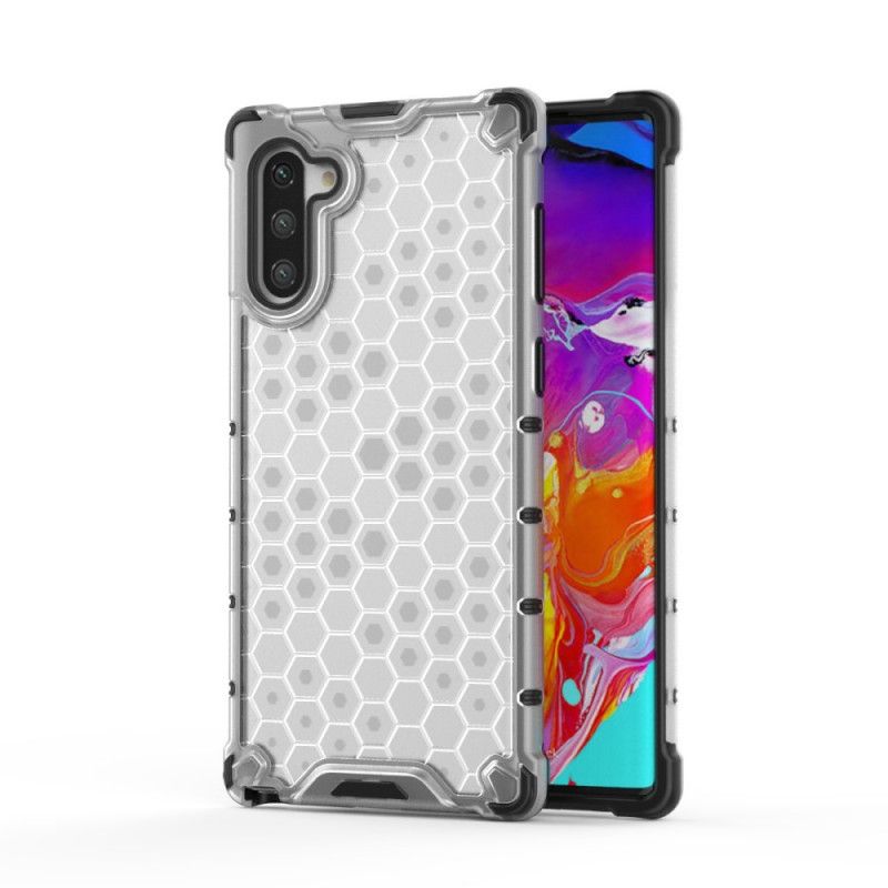 Case Hoesje Samsung Galaxy Note 10 Wit Zwart Telefoonhoesje Honingraatstijl