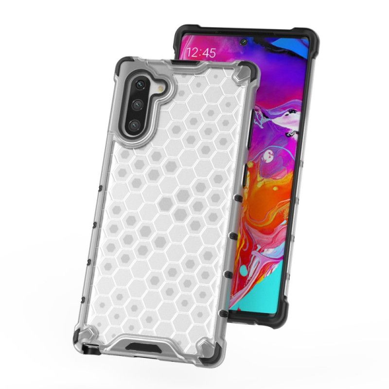 Case Hoesje Samsung Galaxy Note 10 Wit Zwart Telefoonhoesje Honingraatstijl