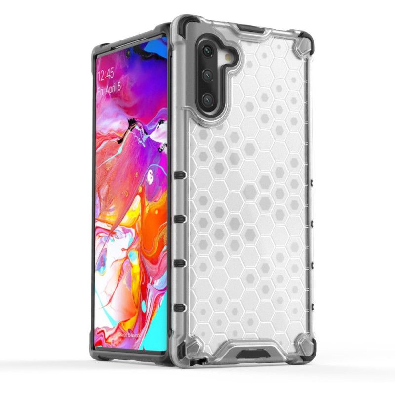 Case Hoesje Samsung Galaxy Note 10 Wit Zwart Telefoonhoesje Honingraatstijl