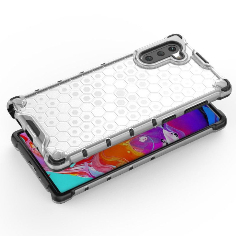 Case Hoesje Samsung Galaxy Note 10 Wit Zwart Telefoonhoesje Honingraatstijl