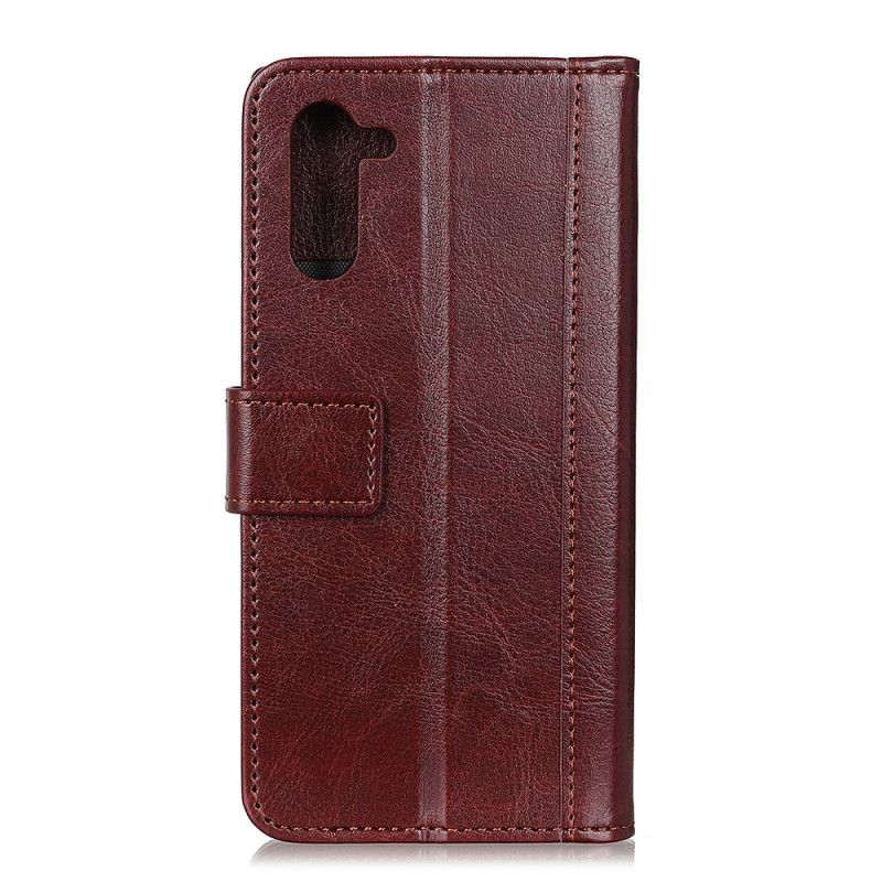 Cover Folio-hoesje Samsung Galaxy Note 10 Rood Telefoonhoesje Antiek Leereffect