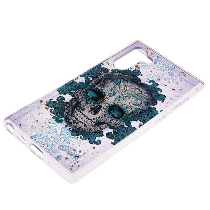 Cover Hoesje Samsung Galaxy Note 10 Telefoonhoesje Blauwe Schedel