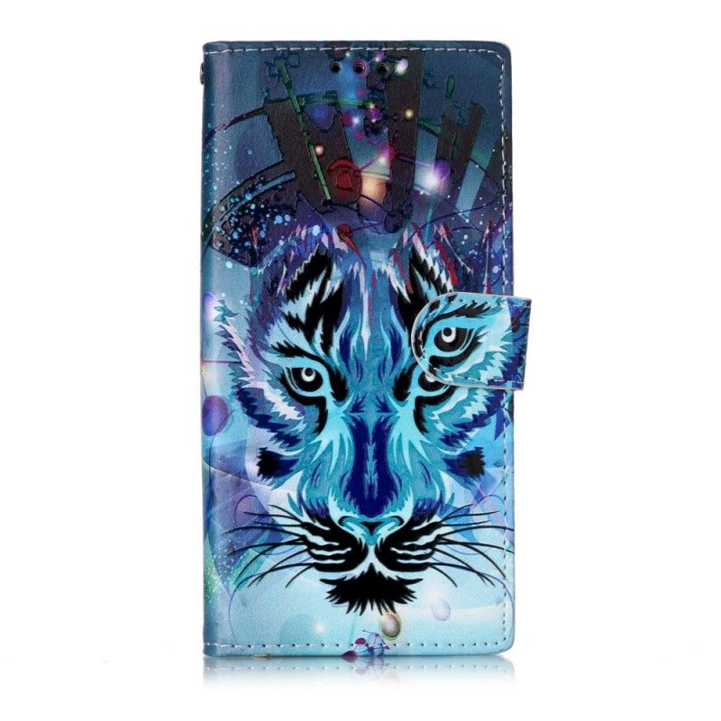 Flip Case Leren Samsung Galaxy Note 10 Koning Tijger