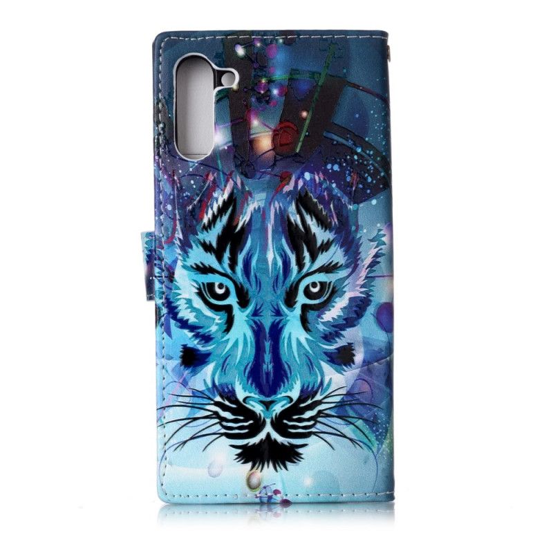 Flip Case Leren Samsung Galaxy Note 10 Koning Tijger