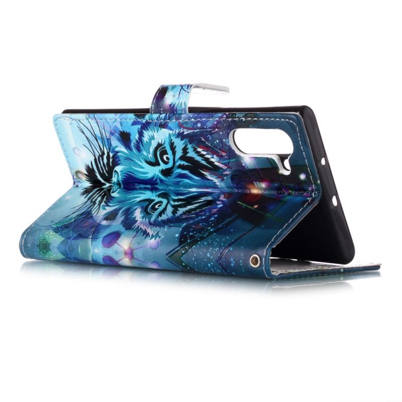 Flip Case Leren Samsung Galaxy Note 10 Koning Tijger