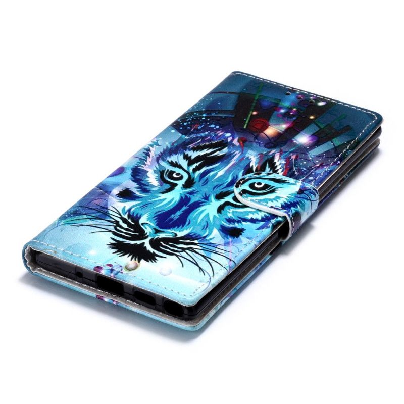 Flip Case Leren Samsung Galaxy Note 10 Koning Tijger