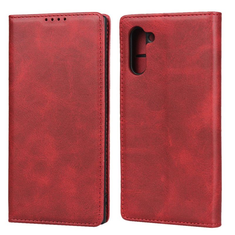 Folio-hoesje Samsung Galaxy Note 10 Donkerblauw Rood Pure Elegantie