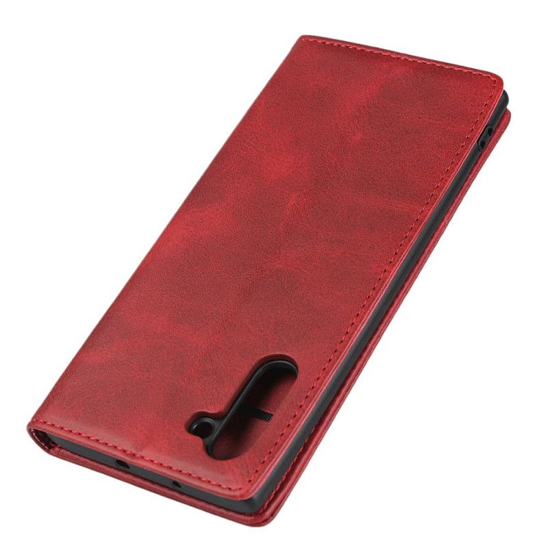 Folio-hoesje Samsung Galaxy Note 10 Donkerblauw Rood Pure Elegantie