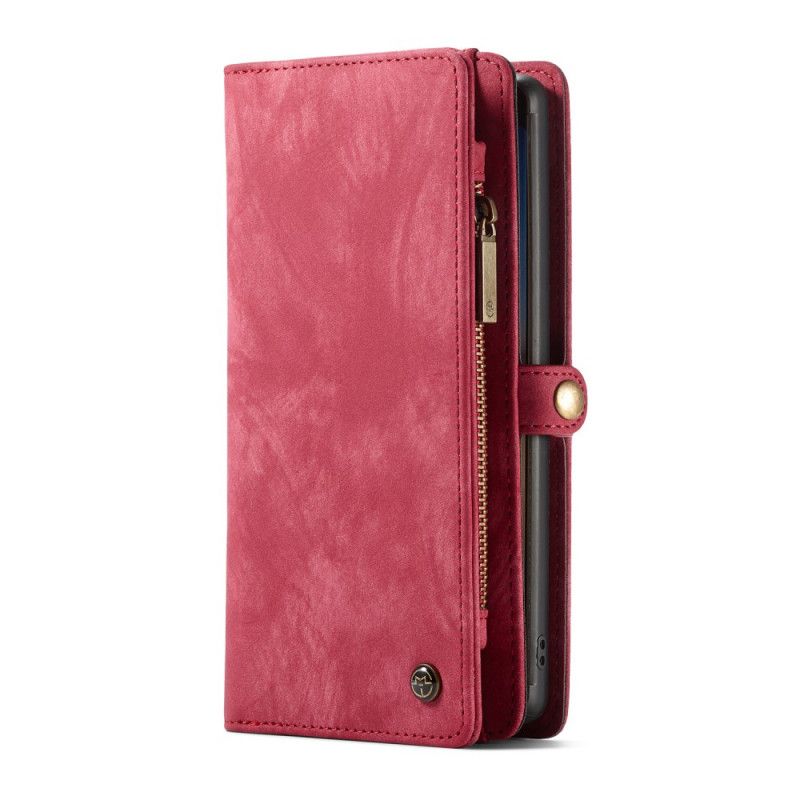 Folio-hoesje Samsung Galaxy Note 10 Rood Zwart Portemonnee Hoesje En Hoesje