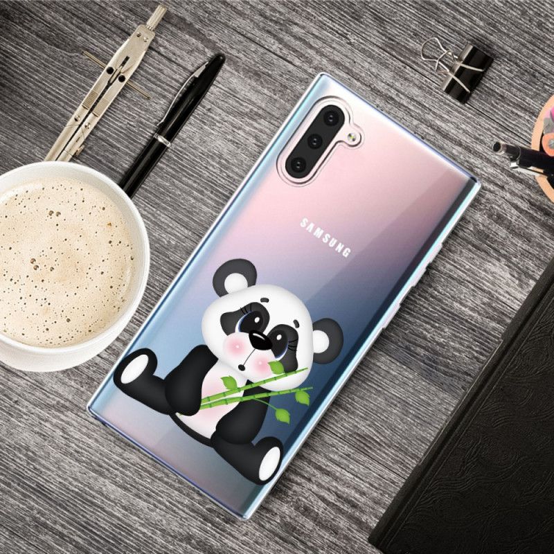 Hoesje Samsung Galaxy Note 10 Transparante Droevige Panda