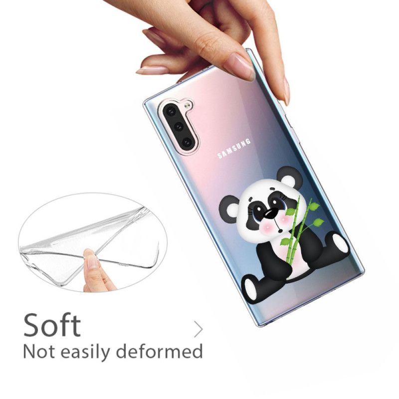 Hoesje Samsung Galaxy Note 10 Transparante Droevige Panda