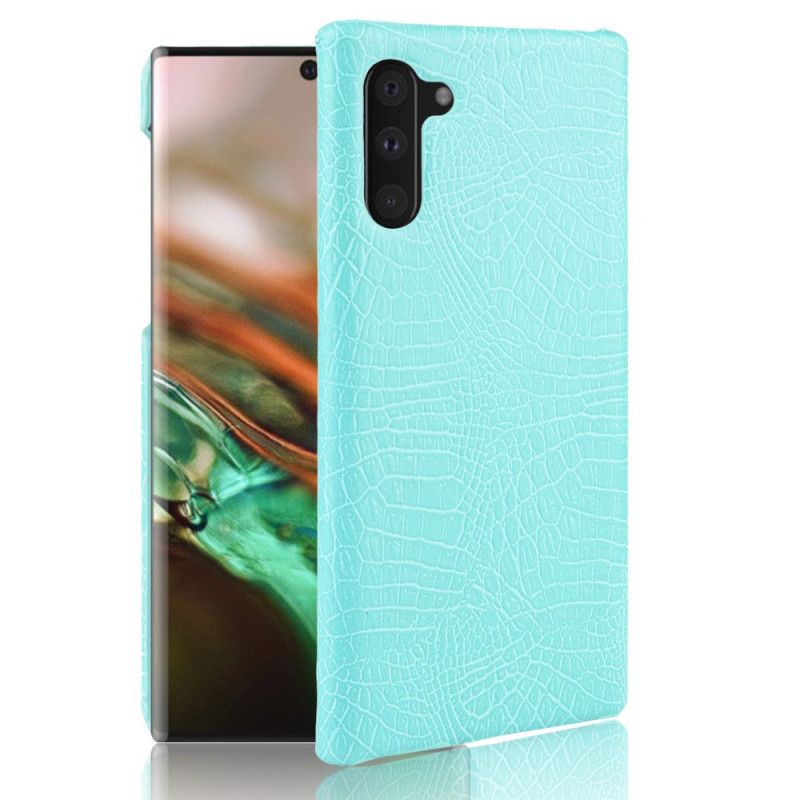 Hoesje Samsung Galaxy Note 10 Wit Zwart Krokodillenhuideffect