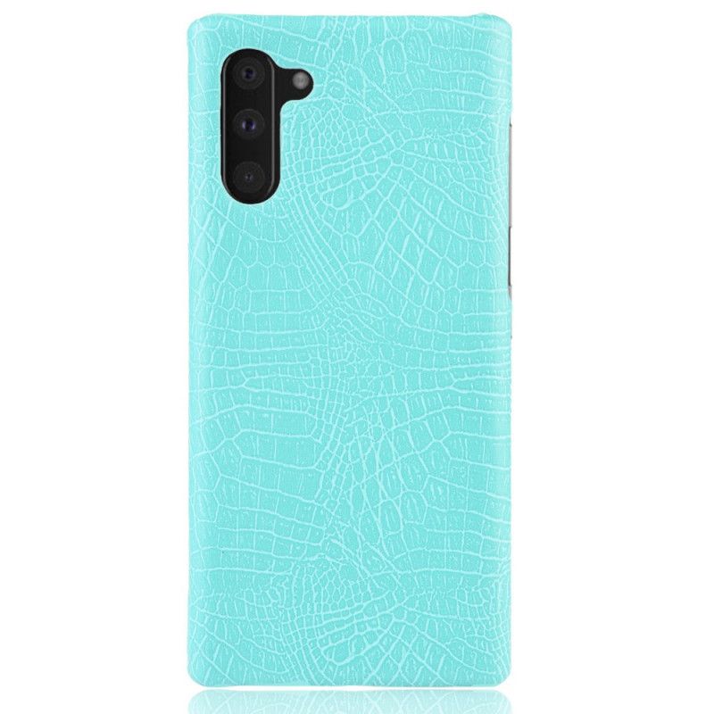 Hoesje Samsung Galaxy Note 10 Wit Zwart Krokodillenhuideffect