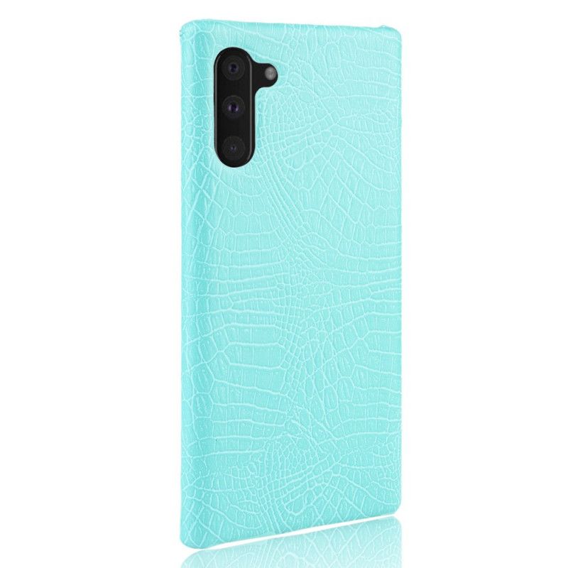 Hoesje Samsung Galaxy Note 10 Wit Zwart Krokodillenhuideffect