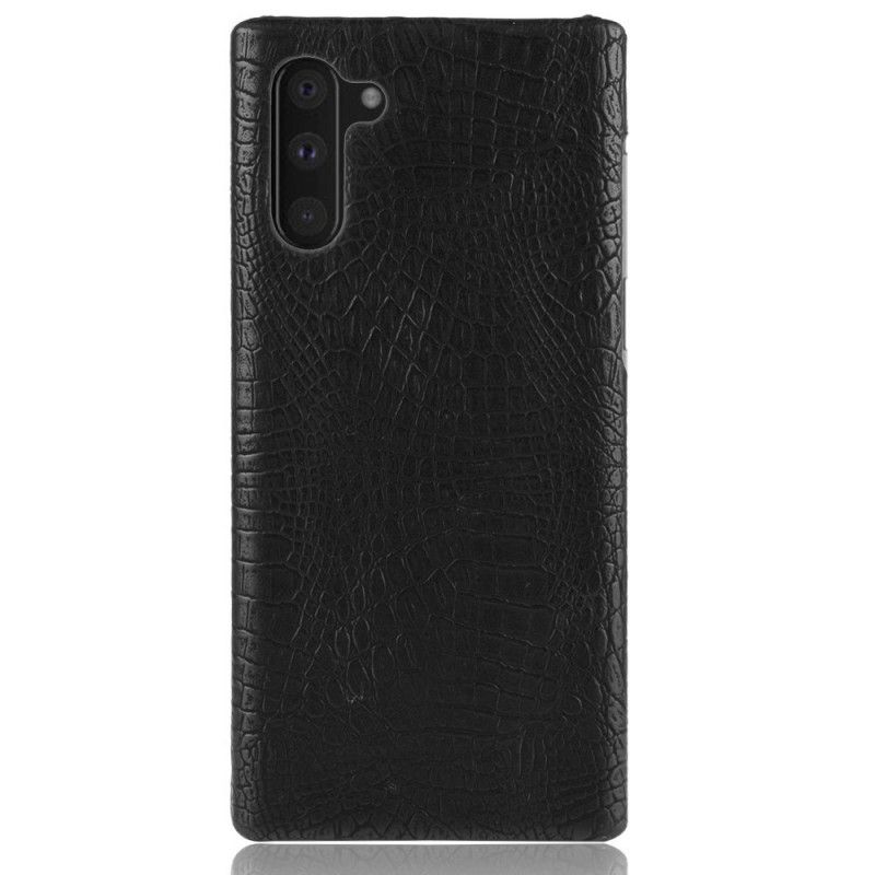 Hoesje Samsung Galaxy Note 10 Wit Zwart Krokodillenhuideffect