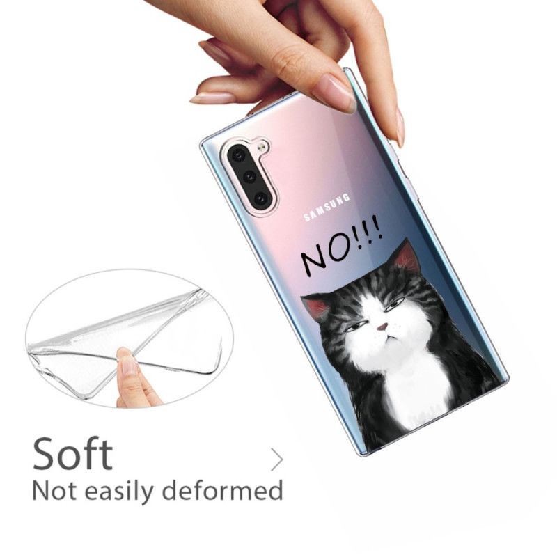 Hoesje voor Samsung Galaxy Note 10 De Kat Die Nee Zegt