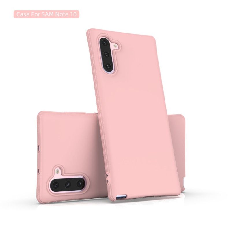 Hoesje voor Samsung Galaxy Note 10 Rood Zwart Flexibele Mat Siliconen