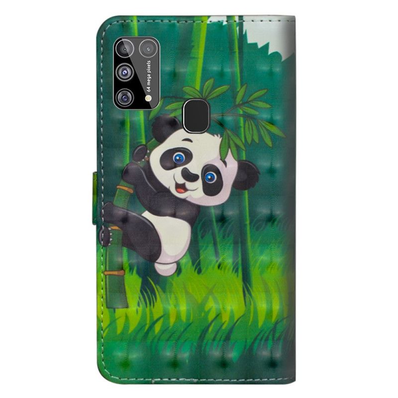 Bescherming Hoesje Samsung Galaxy M31 Telefoonhoesje Panda En Bamboe