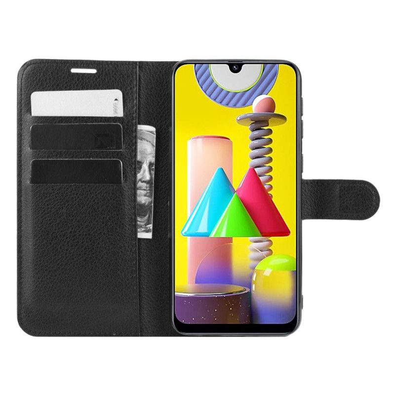 Bescherming Hoesje Samsung Galaxy M31 Wit Zwart Klassiek