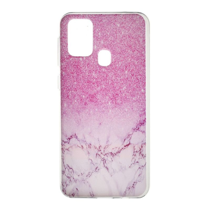 Case Hoesje Samsung Galaxy M31 Telefoonhoesje Gedegradeerd Marmer