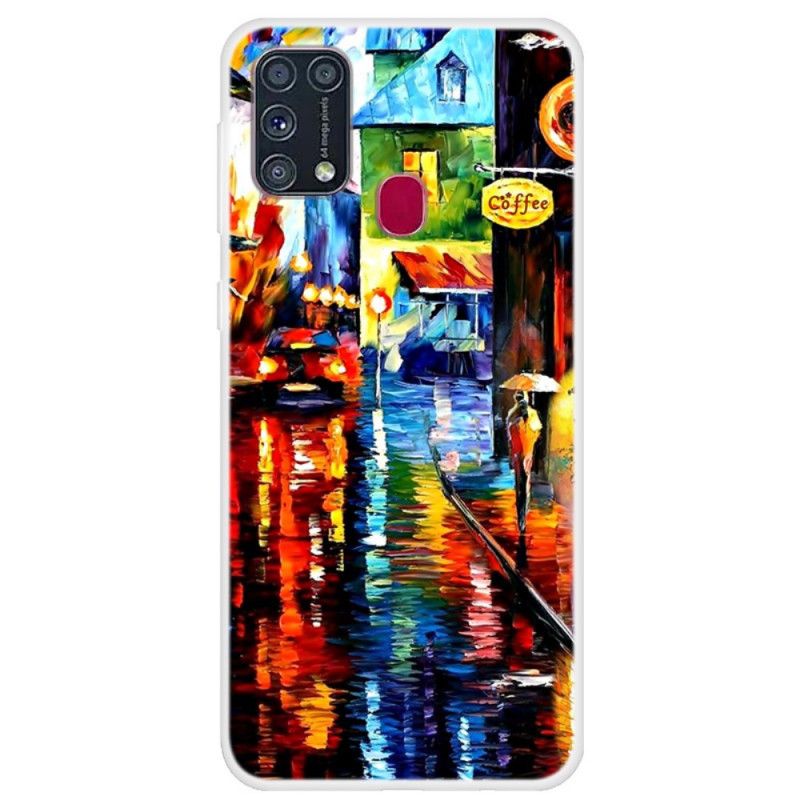 Case Hoesje Samsung Galaxy M31 Telefoonhoesje Koffieschilderij