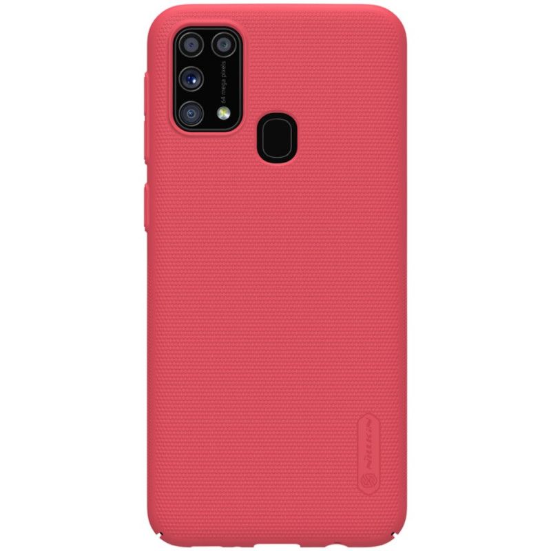 Cover Hoesje Samsung Galaxy M31 Rood Zwart Telefoonhoesje Stijve Frosted Nillkin