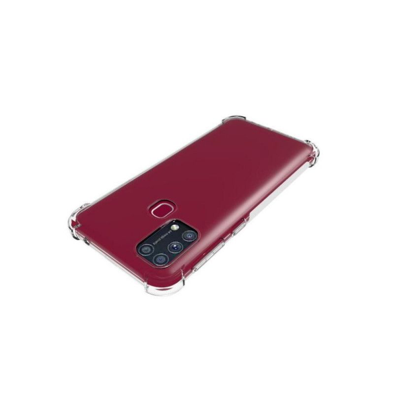 Cover Hoesje Samsung Galaxy M31 Telefoonhoesje Transparant Versterkte Hoeken