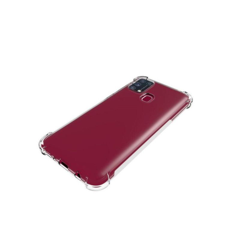 Cover Hoesje Samsung Galaxy M31 Telefoonhoesje Transparant Versterkte Hoeken